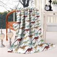thumbnail image 2 of White Dinosaur Silhouette Pattern Blanket,Comfortable Soft Lamb Wool Throw Blanket,All Season,Warm Lightweight Blankets for Sofa Bed Couch Living Room Chair,60"x80", 2 of 4