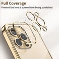 thumbnail image 3 of de silicona suave de lujo para Funda iPhone 14 13 12 11 Pro Max mini XR X XS marco cuadrado chapado a prueba de golpes Cámara protectora transparente TPU, 3 of 4