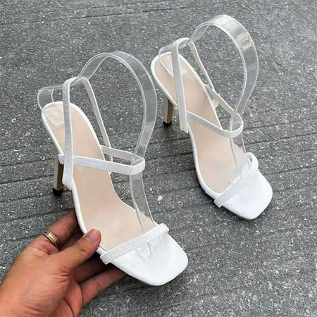 

Summer Savings Clearance! SHENGXINY New High Heels Women s Shoes For Party Wedding Sexy Footwear Buckle New Cross Straps Stiletto Summer Fashion Ladies Sandals 2022