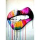 thumbnail image 1 of Pintura de diamante (DB6818) Kit de bricolaje Labios coloridos Cuadro de arte de diamantes de imitación redondo completo 50x70cm Hugtrwg Para estrenar, 1 of 1