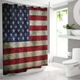 thumbnail image 3 of Vggrvlo 15 & Under Stall Fabric Shower Curtain with 12 Hooks Premium PEVA Microfiber Bath Curtain Machine Washable 72"x72", 3 of 6