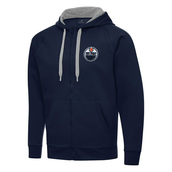 Men's Antigua Navy Edmonton Oilers Big & Tall Victory Full-Zip Hoodie