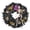 Black, variant on Apeya 20 Inch Halloween Skeleton Wreath, Gothic Front Door Wreath with Champagne Roses Gold Berries Black Maple Leaves, Spooky Haunted House Home Decor