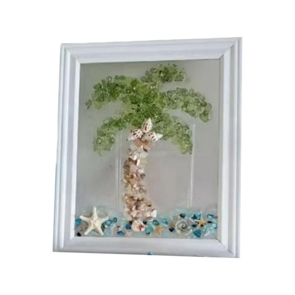 Ocean Theme Sea Glass Art Kit for Adults Photo Frame Easy Operation DIY Mosaic Arts and Craft Kits Handmade C