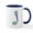 White/Navy Inside, variant on CafePress - J Monogram Mug - 11 oz Ceramic Mug - Novelty Coffee Tea Cup