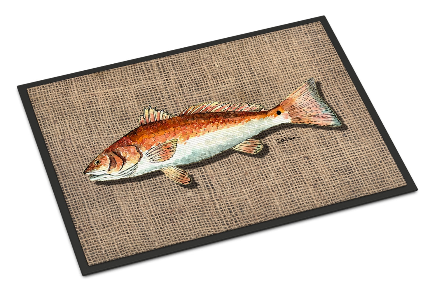 Carolines Treasures Thanksgiving Turkey Pilgrim Fleur De Lis Indoor or Outdoor Doormat Multicolor 18 x 27