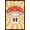 Black Framed Version, variant on Smile Face - Mushroom Wall Poster with Push Pins, 14.725" x 22.375"