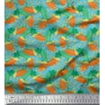 thumbnail image 1 of Soimoi Poly Georgette Fabric Berries & Autumn Leaves Decor Fabric Printed Yard 52 Inch Wide, 1 of 3