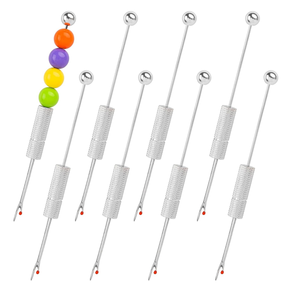 8 Pack Beadable Thread Cutter Seam Rippers for Sewing Metal Embroidery Removal Tool Beaded Tag Remover Clothes DIY