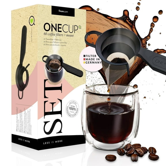 Set of 60 ONECUP Coffee Filters   1 Filter Mount-81