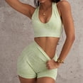 thumbnail image 6 of FNFYFH Workout Sets Two Piece Outfits for Women Clothes Gym Yoga Seamless Racerback Sports Bra Tank Tops with Biker Shorts, 6 of 6