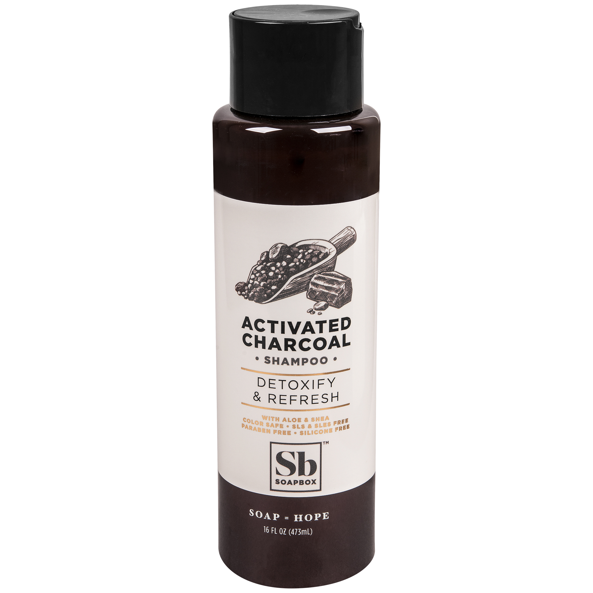 Soapbox Detoxifying & Refreshing Shampoo, Activated Charcoal, 16 Oz