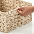 thumbnail image 5 of mDesign Woven Farmhouse Kitchen Pantry Storage Basket Box, 3 Pack, Cream/Beige, 5 of 8