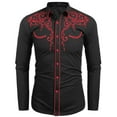 thumbnail image 7 of COOFANDY Men's Long Sleeve Shirt Embroidery Slim Fit Casual Button Down Shirt, 7 of 7