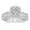 C-Halo Wedding Ring Set, variant on Halo Wedding Ring Set for Women Bridal Sets 925 Sterling Silver AAAAA Zirconia Size 7