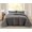 Grey, variant on Brooklyn Loom Oversized Cotton Percale White Full/Queen 3 Piece Quilt Set, Solid Color Themed, Oeko-TEX Certified Confidence