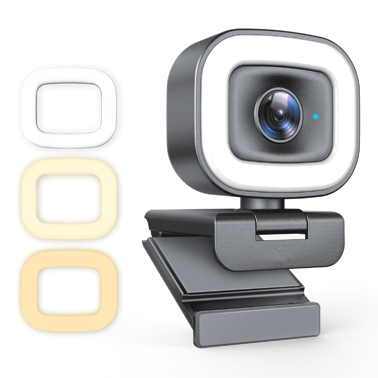 Jelly Comb HD 60FPS cam with Ring Light, AutoFocus 1080P  Camera