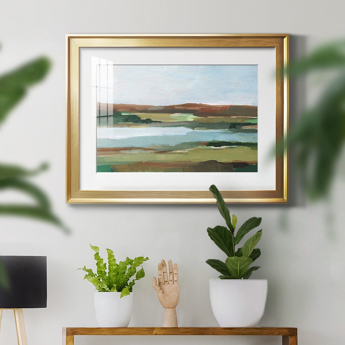 Autumn River Crossing II Premium Framed Print - Ready to Hang