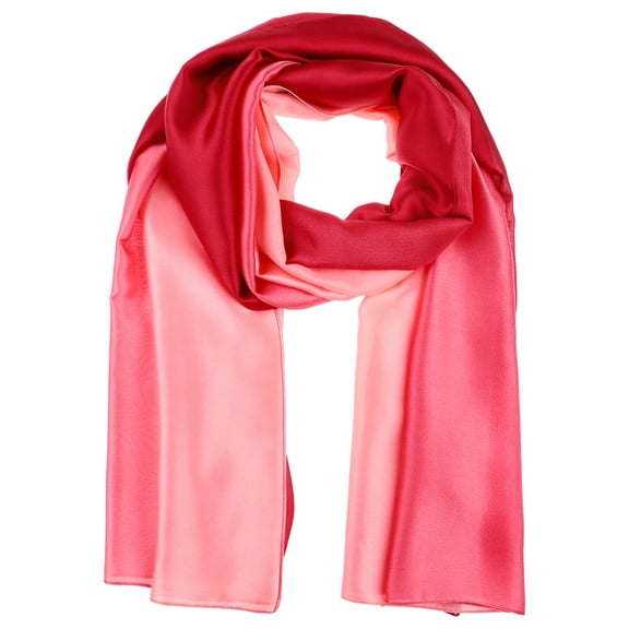 INSPIRAR CHIC Bufandas de satén de color degradado para mujeres, pañuelo ligero y suave, hijab, envoltura, chal de 70.9"x35.4" Degradado-5