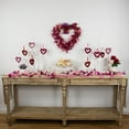 thumbnail image 3 of Northlight Set of 18 Shimmering Tinsel Hearts Valentine's Day Hanging Wall Decorations 4", 3 of 7