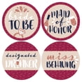 thumbnail image 3 of Big Dot of Happiness Vino Before Vows - Winery Bridal Shower or Bachelorette Party Funny Name Tags - Party Badges Sticker Set of 12, 3 of 6