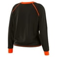thumbnail image 3 of Women's WEAR by Erin Andrews Black/Orange Cincinnati Bengals Tie-Front Long Sleeve Top, 3 of 4