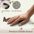 thumbnail image 6 of ODIKA 2'x3' Washable Throw Rug Bathtub Shower Vintage Butterfly Delicate Botanical Border Backing for Hallway, Study Room, Non-Slip Low Profile, Flatwoven, 6 of 7