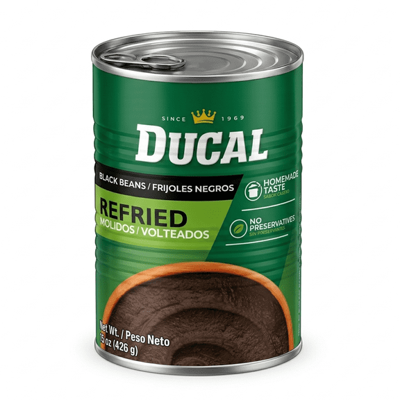 Goya Ducal Refried Black Beans, 15 Oz