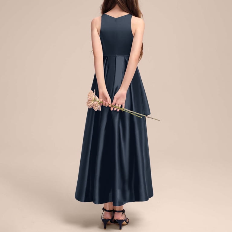 Girl's Satin Gowns, Long Flowy Dresses Asymmetrical Ruffles Hem, Sleveless Party Performance Gowns A-Line Maxi Dresses Child Dress Short Sleeve Navy 14-15Y - Walmart.com Girl's Satin Gowns, Long Flowy Dresses Asymmetrical Ruffles Hem, Sleveless Party Performance Gowns A-Line Maxi Dresses Child Dress Short Sleeve Navy 14-15Y - Walmart.com