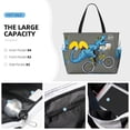 thumbnail image 3 of Balery Fun Riding Dinosaur Beach Travel Bag - Water-Resistant, Large Capacity Lightweight Tote with 7 Pockets for Women and Men - Perfect for Beach, Pool, Gym, and Travel, 3 of 7