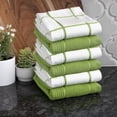 thumbnail image 7 of T-fal Solid and Check Parquet Kitchen Towel, Six Pack, Green, 7 of 7