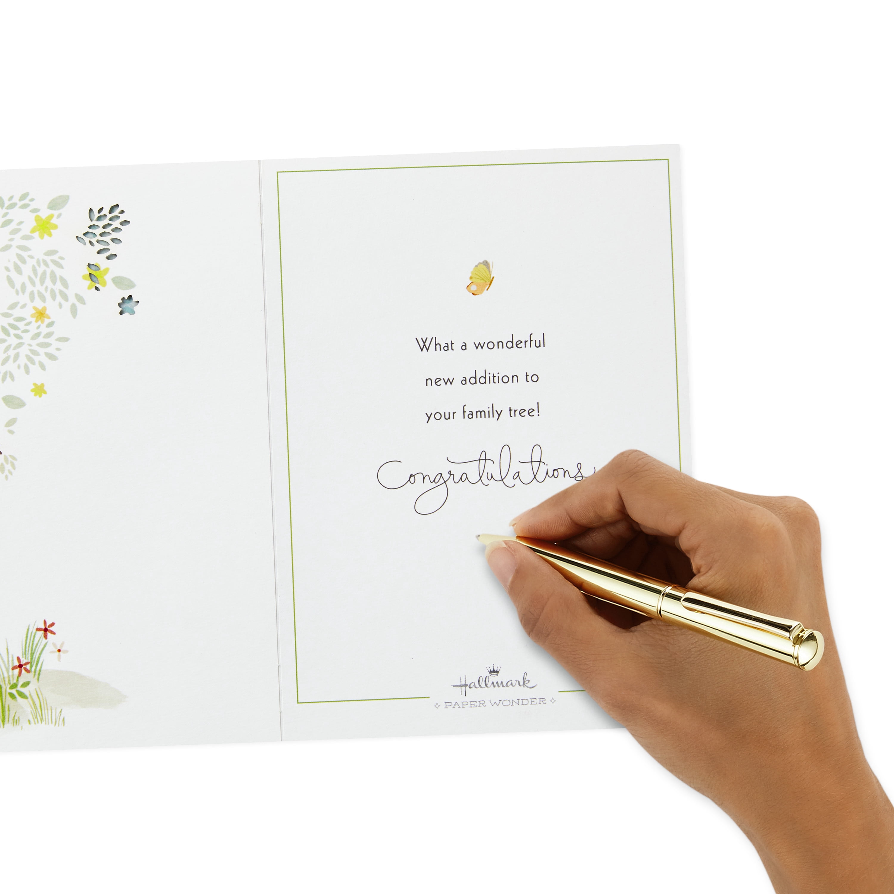 Hallmark Paper Wonder Displayable Pop Up Baby Shower Greeting Card (Family Tree)