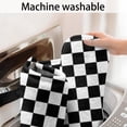 thumbnail image 5 of Black White Checkered Pattern Bathroom Rugs Mat,Non Slip Microfiber Bathroom Rug,Rubber Backing,Soft Bathroom Mats for Bathroom Floor,Tub and Shower,17x27in(43x68cm), 5 of 5
