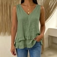 thumbnail image 6 of jjayotai Tank Tops for Women Casual V Neck Ruffle Hem Babydoll Tanks Sleeveless Flowy Peplum Tops, 6 of 6