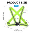 thumbnail image 2 of Adjustable Reflective Running vest Gear, 2 Pack High Visible reflective straps fit all ages, Green, 2 of 7