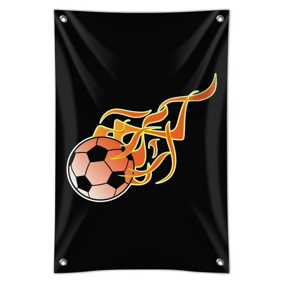 Soccer Ball Football Cartoon Flames Home Business Office Sign
