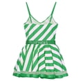 thumbnail image 6 of TiaoBug Womens Christmas Party Performance Costume Sleeveless Dance Figure Skating Leotard Tutu Dress Green XL, 6 of 7
