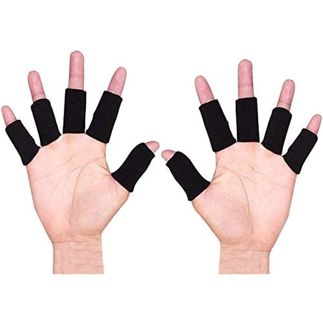 10 protectores de dedos elásticos para jugadores de baloncesto voleibol, nailon, protectores de dedos de baloncesto