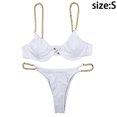 thumbnail image 2 of Conjunto de bikini de 2 piezas con tiras de cadena de metal sexy para mujer, 2 of 6