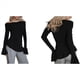 thumbnail image 3 of Blusa de para Mujer, de Larga Abullonada, con Cuello y Hombros Descubiertos, Ajustada, para Salir, Estilo Y2K. Negro L, 3 of 10