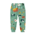 thumbnail image 1 of Cowsor Toddler Kids Cotton Active Jogger Pants,Kids Cartoon Sweatpants Casual Lounging Bottoms, 1 of 3