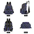 thumbnail image 4 of FORMRS Mini Backpack Purse for Women Quilted Travel Daypack Casual Shoulder Bag, Purple Cartoon Bats Pattern, 4 of 7