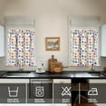 thumbnail image 4 of Kitchen Curtains 36 Inch Short - 3 Panel Set with Cute Cat Paw Pattern, Rod Pocket Window Curtain, 100% Polyester for Pet Lovers Farmhouse, Cafe, Kitchen, Bedroom, Easy Wash, 4 of 6
