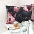 thumbnail image 4 of Honeii Cute Kittens Group Portrait Print Pillow Cases,Plush Throw Pillow Covers,Decorative Pillowcase for Sofa, Couch, Living Room-20"x30", 4 of 6