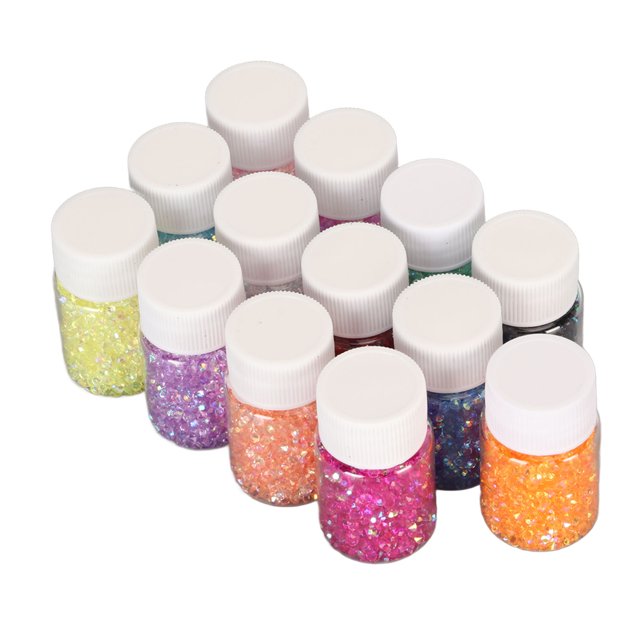 Diamantes de imitación Zhivalor para uñas 13 colores chapado artesanal pequeños para mesas de boda