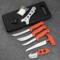thumbnail image 5 of NEW VIEW Deer Processing Hunting Knife Set, 9-Piece Game Field Dressing Kit Gifts for Men, Includes Skinning Boning Butcher Knives, Gut Hook, Bone Saw, Rib Spreader, Sharpener, Gloves, Case, 5 of 6