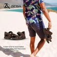 thumbnail image 6 of Zeba Men's Premium Leather Easy Slip-On Massaging Sandals Slides (Desert Tan, 10), 6 of 7