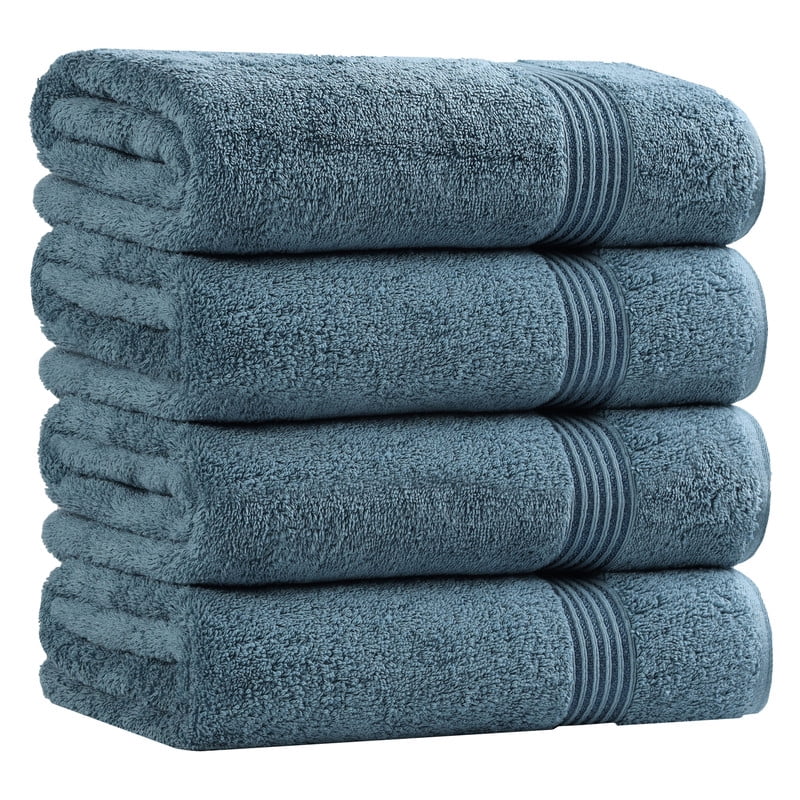 Superior Egyptian Cotton Absorbent Sapphire Bath Towel Set of 4