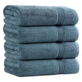 thumbnail image 2 of Superior Derry Solid Egyptian Cotton 4-Piece Bath Towel Set, Sapphire, 2 of 13