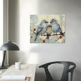 thumbnail image 5 of BCIIG  Bathroom Bird Picture Decor Wall Art Blue and Gray Painting for Home Bedroom Walls Decoration, Canvas unFramed  20"x16", 5 of 5